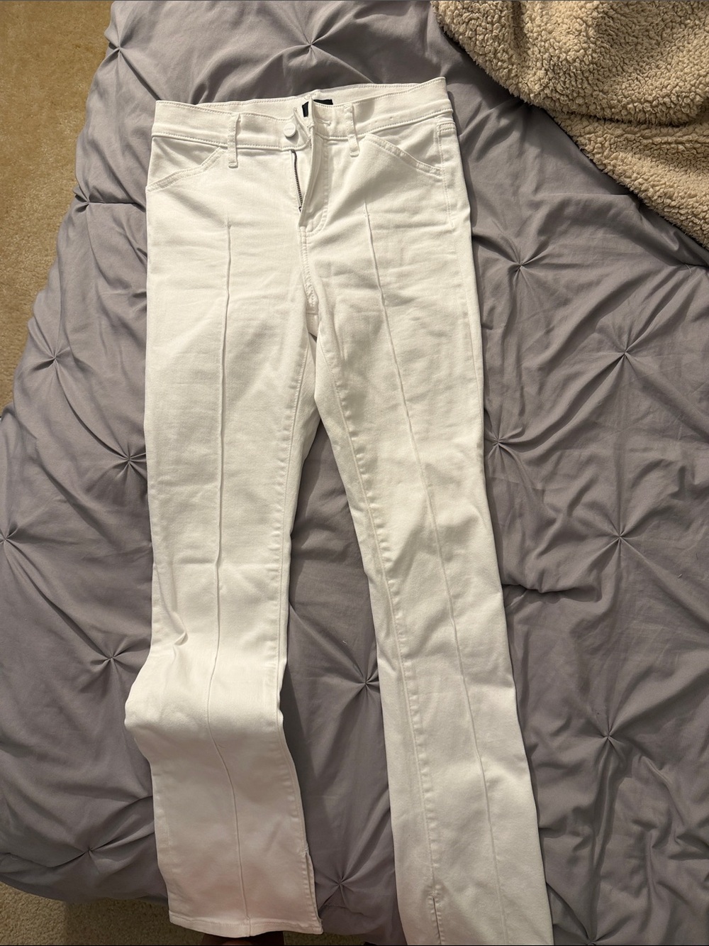 Express White Boot Cut Pull-On Pants